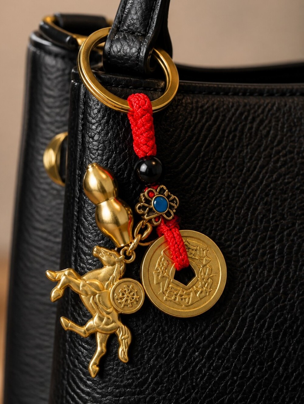 Feng Shui Horse Keychain – Lucky Wealth Charm Chinese New Year